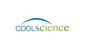 Image contains the text "cool" in blue and "science" in green. There is a blue arch connecting the words above the words.