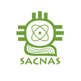 SACNAS logo - a green circle with three lines on the top, left, and right, with an atom in the center