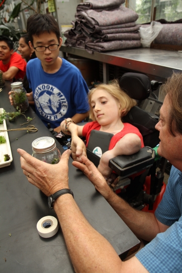 High school students with disabilities learn about the natural world at the UW Botany Greenhouse