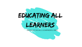 light blue background with "Educating All Learners" on top in black